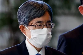 Bộ trưởng Nội vụ Nhật Minoru Terada đến dinh Thủ tướng Fumio Kishida ở thủ đô Tokyo, ngày 10-8.