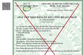 Cảnh báo giả mạo giấy tiếp nhận đăng ký bản công bố sản phẩm Hoàng Kim Giáp biệt dược