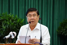 Chủ tịch UBND TP.HCM Nguyễn Thành Phong phát biểu tại hội nghị. Ảnh: TTBC
