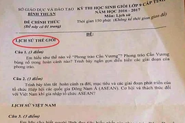 Phong trào Cần Vương được đưa vào thi lịch sử thế giới!
