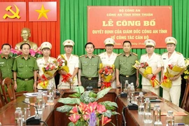 Công an Bình Thuận điều động, phân công 5 sĩ quan nhận nhiệm vụ mới
