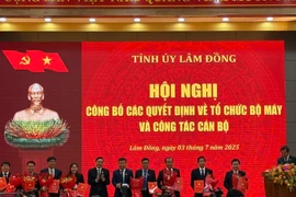 Công bố lãnh đạo các cơ quan thuộc Tỉnh ủy, UBND tỉnh Lâm Đồng