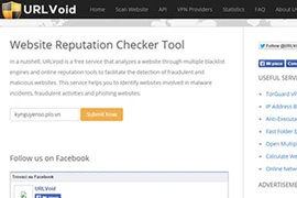 Kiểm tra Virus, Malware, Phishing Scams đối với một website bất kì