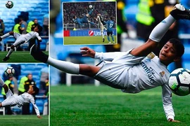 Ngộ nghĩnh khoảnh khắc Ronaldo con tái hiện siêu phẩm của cha