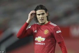 Cavani bị treo giò 3 trận. ẢNH: AP