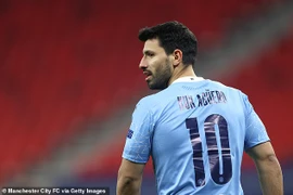 Áo đấu của Aguero đang bán rất chạy. ẢNH: GETTY