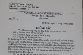 1 công ty cho gần 1.200 công nhân nghỉ việc vì thiếu đơn hàng
