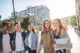 Học sinh bậc trung học tại New Zealand. Ảnh; Trâm Trần