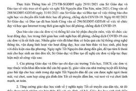 Bình Phước yêu cầu không giao bài tập cho học sinh dịp Tết