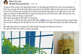 Phụ huynh bất ngờ món quà cô giáo tặng con gái nhân ngày 20-10