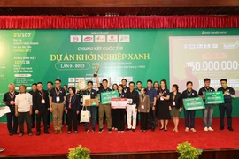Sản phẩm làm từ xơ mướp đạt giải nhất cuộc thi Dự án khởi nghiệp Xanh 