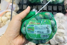 Tỏi cô đơn xuất xứ Trung Quốc bán ở siêu thị. Ảnh: TÚ UYÊN
