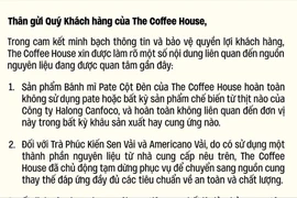 The Coffee House lên tiếng về nguồn nguyên liệu liên quan đến Công ty Hạ Long