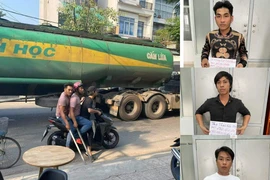 Nhóm côn đồ hung hăng đánh dân được công an triệu tập. Ảnh: CM