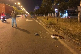 Nam thanh niên ngã xe máy, trượt hơn 20 m ở TP Thủ Đức