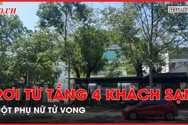Video: Một phụ nữ rơi từ tầng 4 khách sạn xuống tử vong