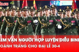 Video: Màn diễu binh của quân đội Campuchia, Lào trong buổi tổng hợp luyện diễu binh 30-4