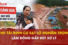Lãnh đạo tỉnh Lâm Đồng kiểm tra tình hình sạt lở ở khu tái định cư Đưng K’Nớ