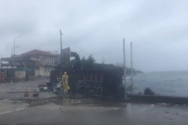 Đặc khu Lý Sơn bắt đầu có mưa to, gió giật mạnh 