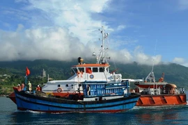 Cứu tàu cá bị phá nước, sắp chìm trên biển Hoàng Sa