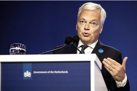 Ủy viên tư pháp của Liên minh châu Âu (EU) - ông Didier Reynders tại một sự kiện ở thành phố The Hague (Hà Lan) vào tháng 7. Ảnh: AFP