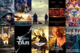 Poster của các phim nhận đề cử giải Oscar 2023. Ảnh: AP