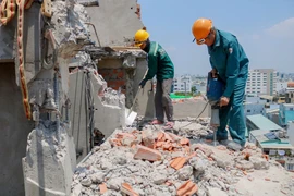Tháng 4-2021, công trình số 433/11 Sư Vạn Hạnh, phường 12, quận 10 bị cưỡng chế vì xây sai phép. Ảnh: NGUYỆT NHI