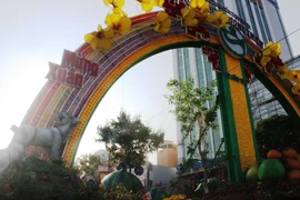 Đường hoa ‘Sắc xuân phương Nam’ trước giờ khai mạc