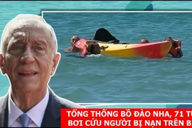 Tổng thống Bồ Đào Nha, 71 tuổi bơi ra biển cứu người