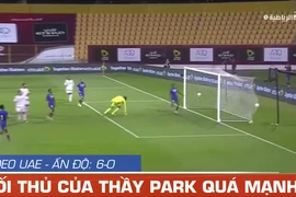 Video UAE thắng đậm Ấn Độ 6-0, cảnh báo đội đầu bảng VN