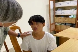 Cường thời điểm giả làm người Đài Loan tội nghiệp. Ảnh: Bệnh viện Cà Mau cung cấp