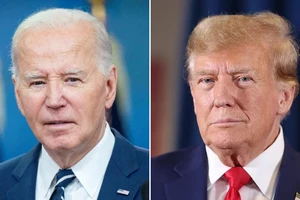 Tổng thống Mỹ Joe Biden và cựu Tổng thống Mỹ Donald Trump (phải). Ảnh: REUTERS