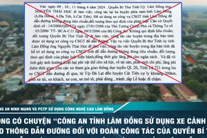 Công an bác bỏ thông tin CSGT dẫn đường cho Quyền Bí thư Lâm Đồng đi công tác