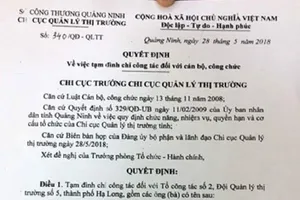Dừng xe không đúng quy trình, 3 cán bộ bị đình chỉ