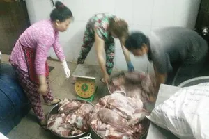 Phát hiện 1.045 kg thịt trâu không kiểm dịch