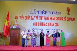 Gia đình nhạc sĩ Văn Cao hiến tặng 'Tiến quân ca'
