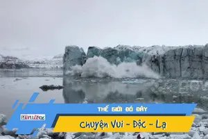 Video: Mọi người tháo chạy khi tảng băng khổng lồ vỡ vụn