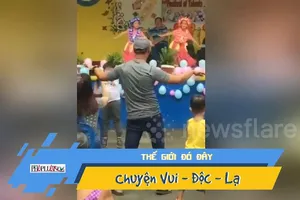 Video: Ông bố nhảy cùng con ở buổi biểu diễn văn nghệ gây sốt