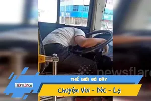 Video: Bỏ trạm, tài xế xe bus bị khách đập dưa hấu vào đầu