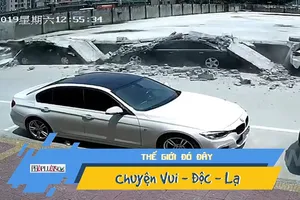 Video: Bức tường bỗng dưng đổ sập, đè bẹp 13 ô tô