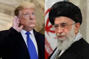 Tổng thống Trump (trái) và Lãnh tu tối cao Iran Ali Khameinei. Ảnh: AP Tổng thống Iran Rouh