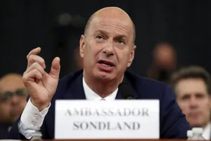 Đại sứ Mỹ tại Liên minh Châu Âu Gordon Sondland. Ảnh: AP
