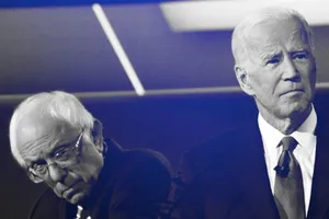 Cựu Phó tổng thống Mỹ Joe Biden và thượng nghị sĩ bang Vermont Bernie Sanders. Ảnh: NBC