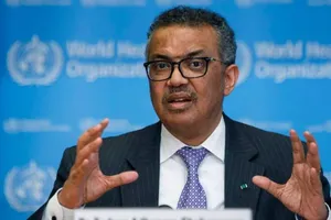Ông Tedros Adhanom Ghebreyesus - Tổng giám đốc WHO phát biểu tại một cuộc họp báo tại trụ sở. Ảnh: AP