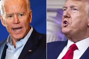 Cựu Phó Tổng thống Joe Biden (trái) và đương kim Tổng thống Donald Trump. Ảnh: GETTY IMAGES