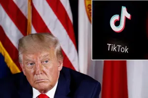 Ông Trump nói rằng ông sẽ ra lệnh cấm TikTok tại Mỹ sớm nhất vào ngày 1-8. Ảnh: AP/REUTERS/NEW YORK POST 