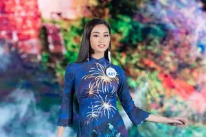 Áo dài hình ảnh đèo Hải Vân giúp Lương Thùy Linh đăng quang