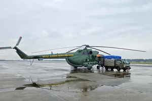 2 trực thăng tại Đà Nẵng chưa thể cất cánh vào Gia Lai, Đắk Lắk cứu trợ