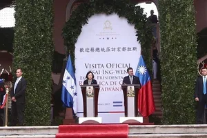 Lãnh đạo Đài Loan Thái Anh Văn trong chuyến thăm tới Honduras. Ảnh: CNA