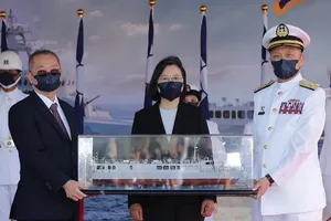 Lãnh đạo Đài Loan Thái Anh Văn tại buổi lễ. Ảnh: TWITTER